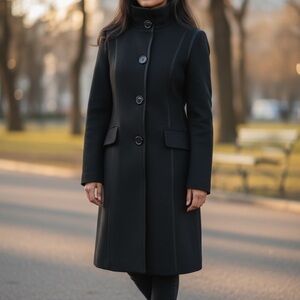 Banana Republic Classic Black Trench Coat